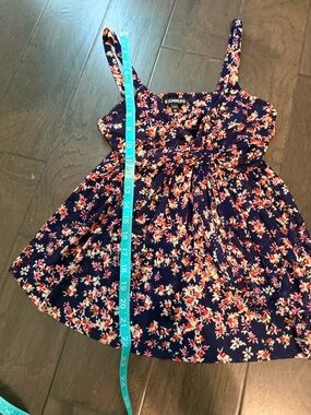 Express Girls Navy Floral Camisole with Pink & White Blossoms